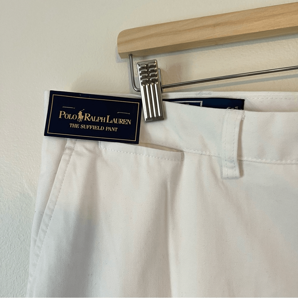 POLO RALPH LAUREN Men's Suffield White Chino Pants NEW 40x30