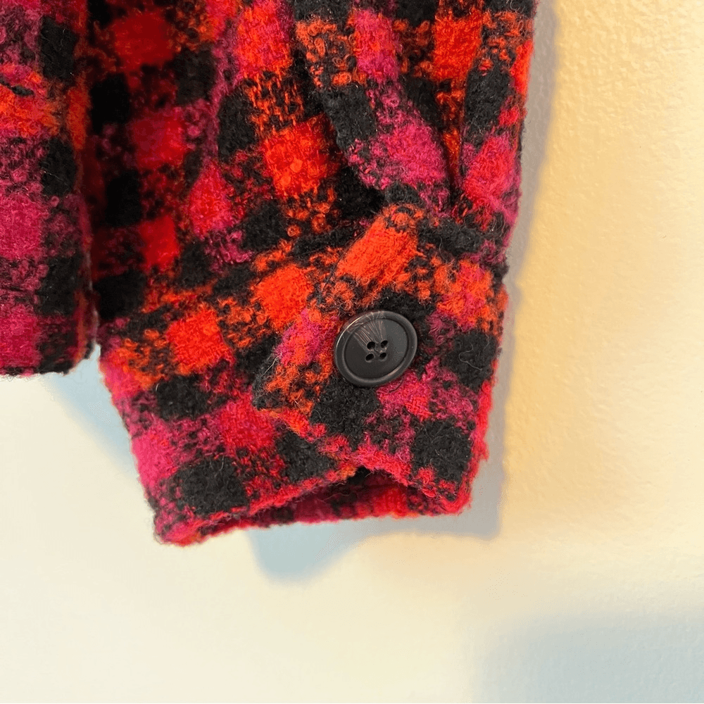 Sanctuary The Shacket Plaid Jacket NEW Size XL Wool Blend