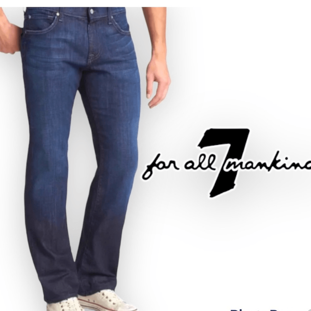7 For All Mankind The Standard Straight Dark Wash Jeans Size 33