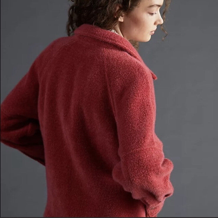 Anthropologie Houndstooth Shirt Jacket Greylin NEW Size Small