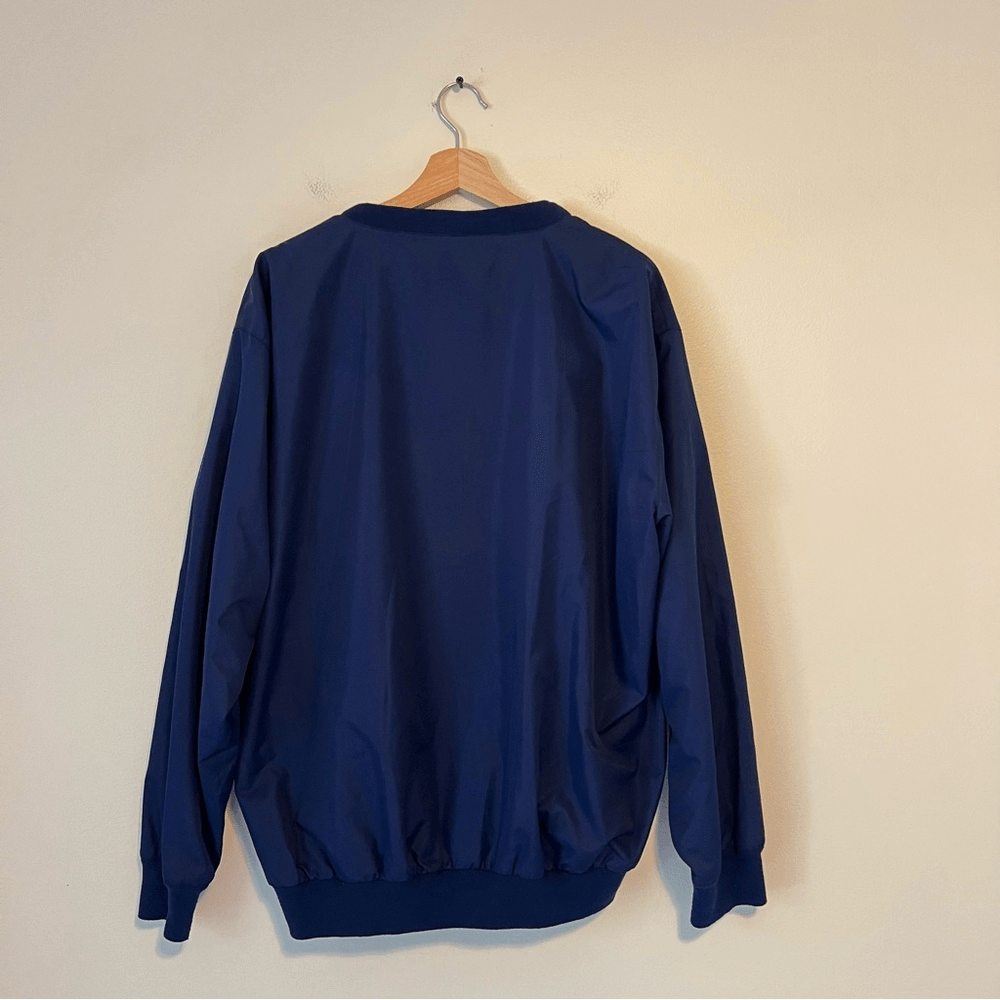 Vintage Polo Golf Ralph Lauren Navy Blue Pullover Windbreaker Size M Clubs Logo