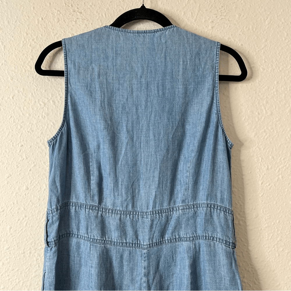 RAILS Scarlett Chambray Romper Linen Lyocell Size M (MISSING BELT)