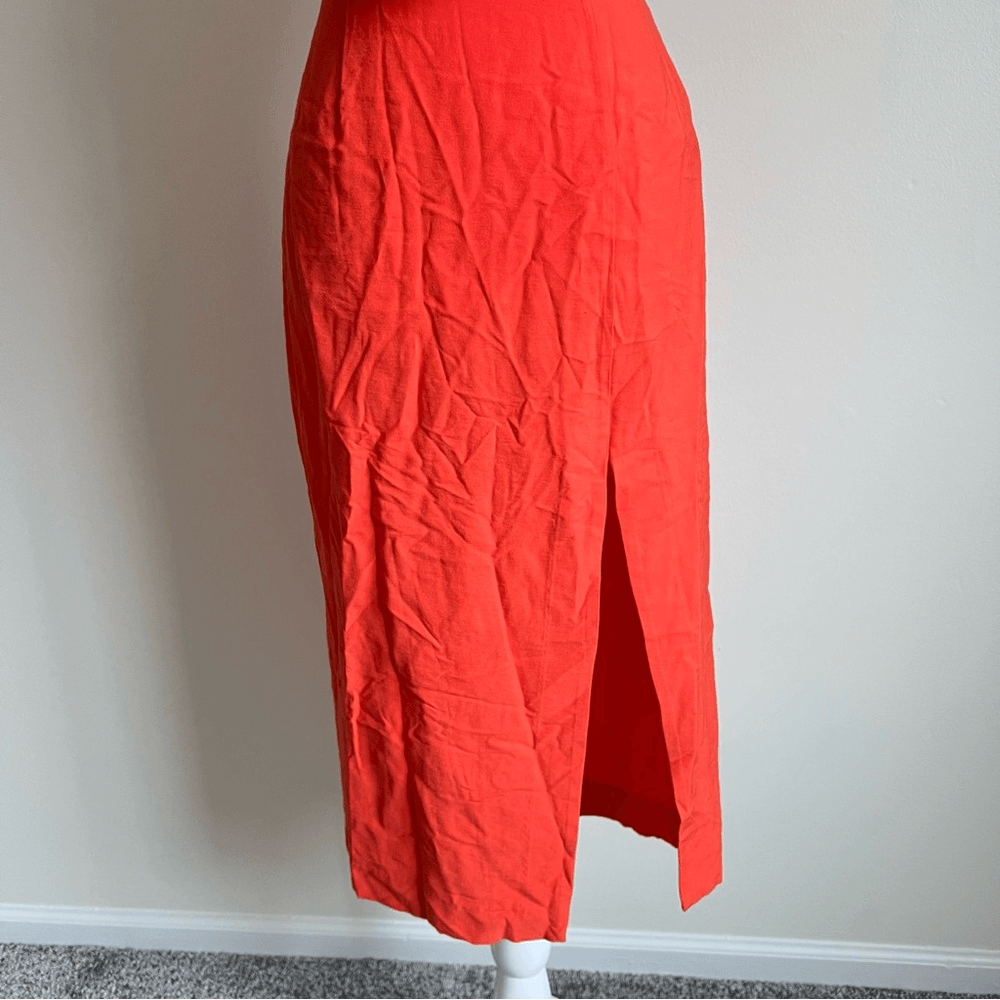 Finders Keepers Chiquita Strapless Midi Dress NEW Size XS Orange