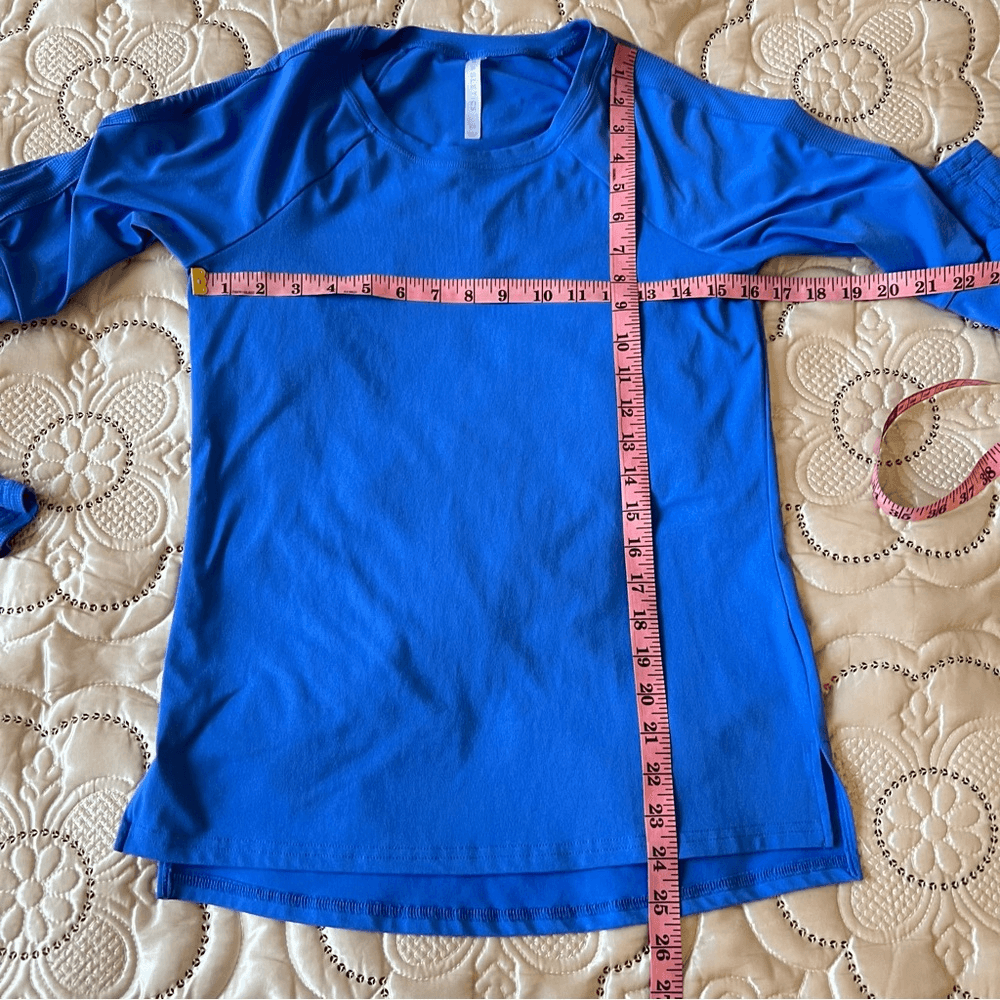 Fabletics Periwinkle Blue Cashel Adjustable Long Sleeve Cinched Top Size XS