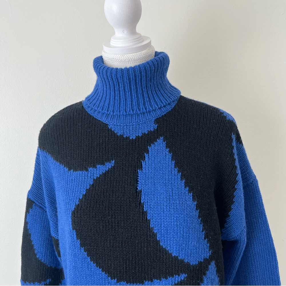 Reiss Brittany Wool Cashmere Turtleneck Sweater Size Small Chunky Knit