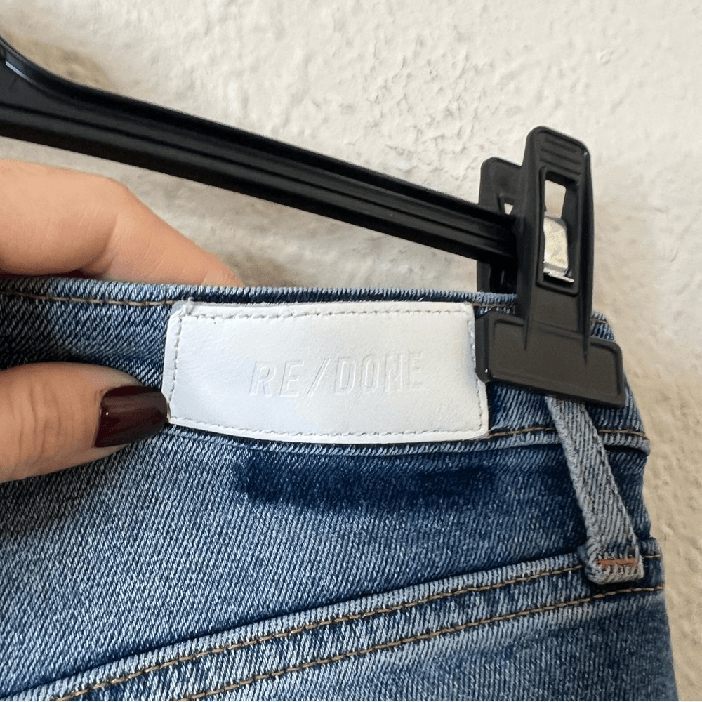 RE/DONE High Waisted Button Fly Debim Jeans Size 29 Medium Wash