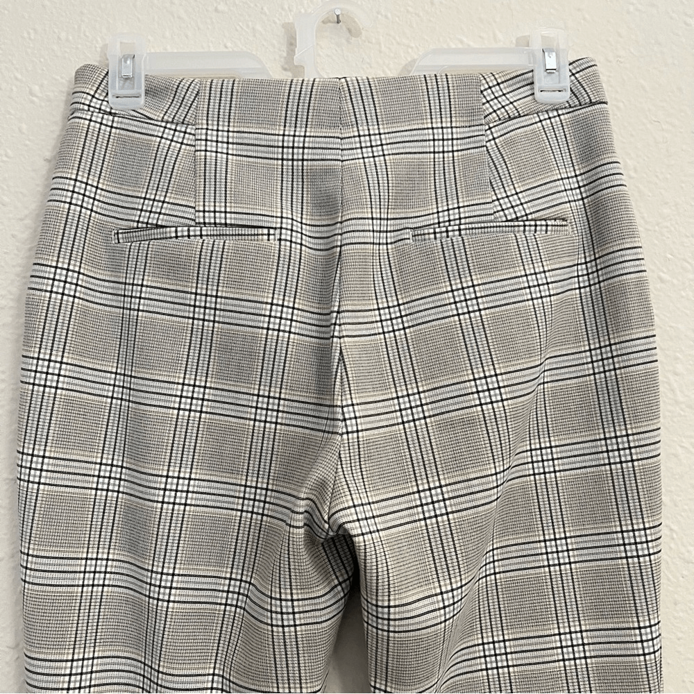 Zara Plaid Ankle Pants in Gray Size Large