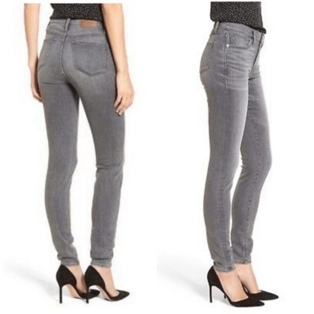 Madewell 10" High Rise Skinny Jeans in Gray Size 24