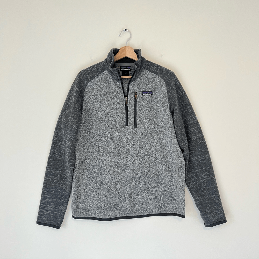 Patagonia Men's Better Sweater 1/4-Zip Fleece Size XL Gray