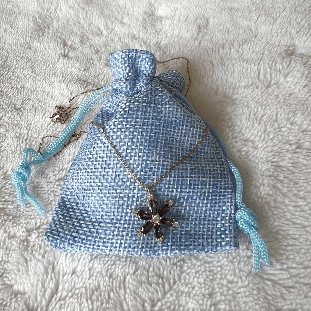 925 Silver Rose Plated Lotus Flower Necklace NEW