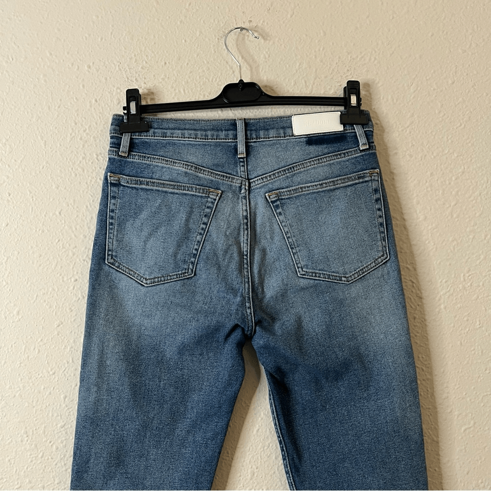 RE/DONE High Waisted Button Fly Debim Jeans Size 29 Medium Wash