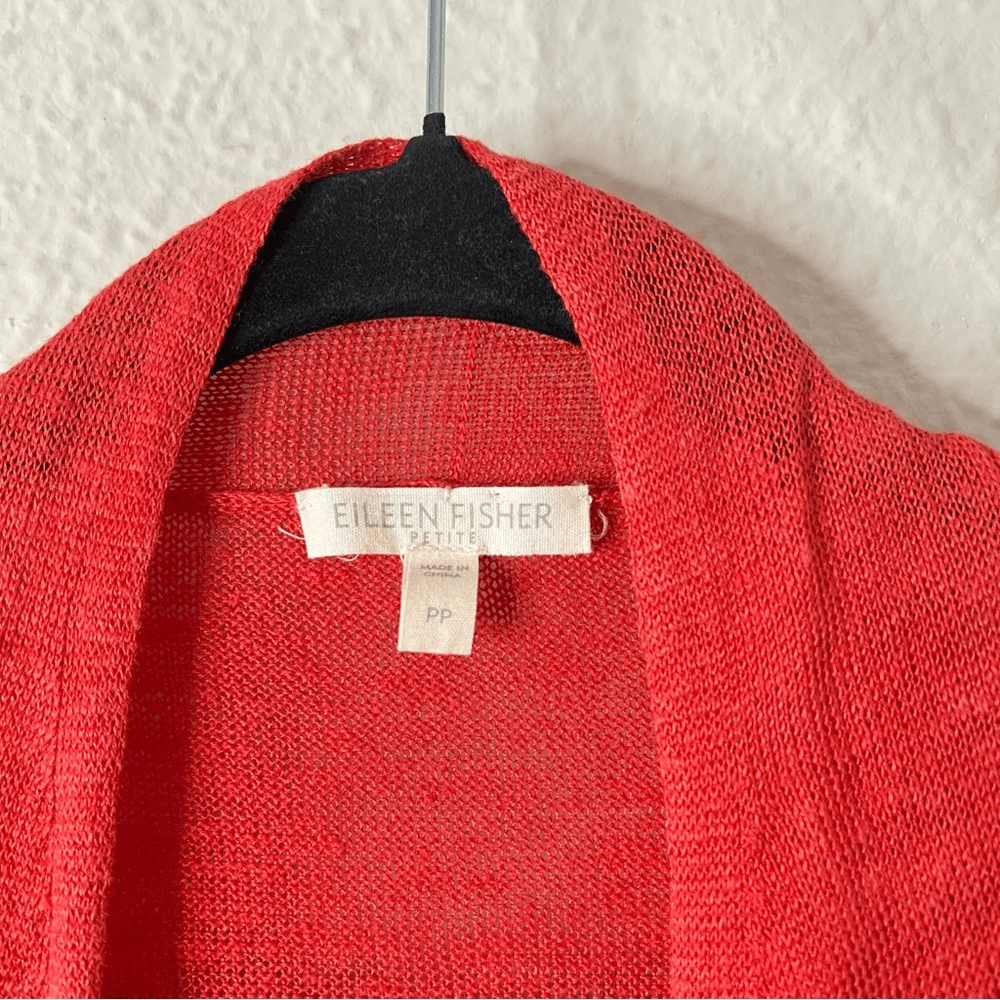 Eileen Fisher Linen Cardigan Open Front Lightweight Size PP (2P-4P)