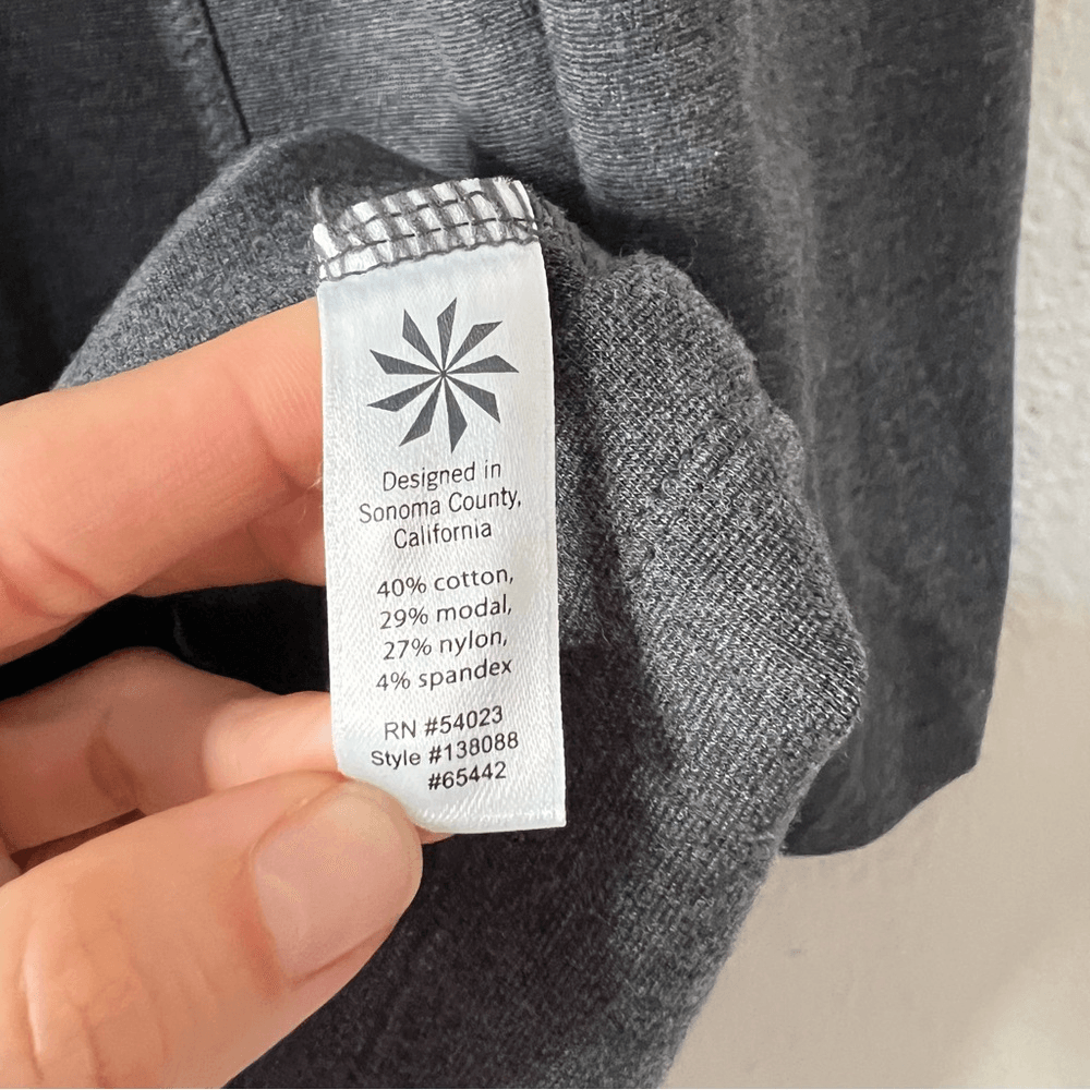 Athleta Illusion Ponte Knit Long Sleeve Dress Size Large in Gray