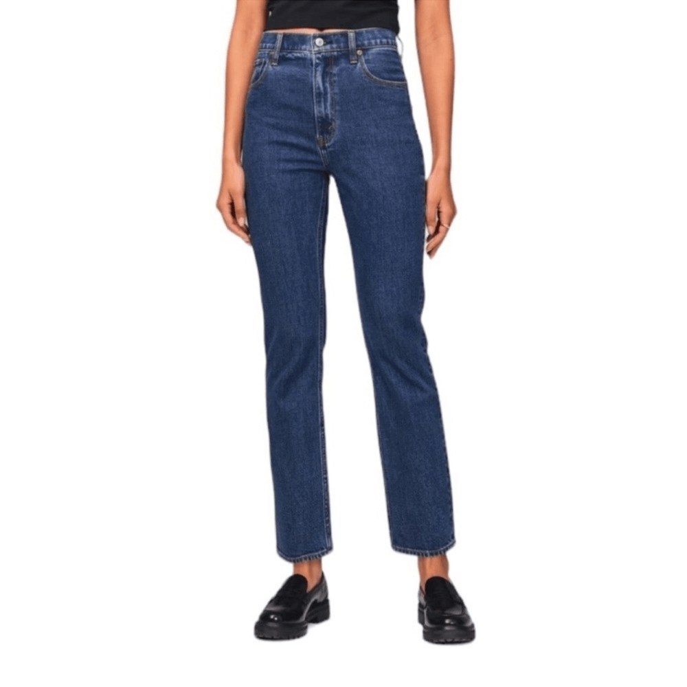 Abercrombie & Fitch Curve Love The Ankle Straight Ulta High Rise Jeans Size 26/2