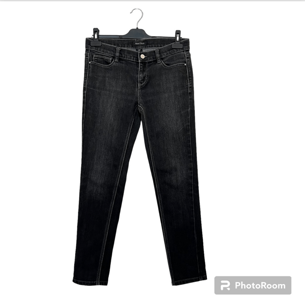 White House Black Market Noir Slim Ankle Jeans in Black Size 4