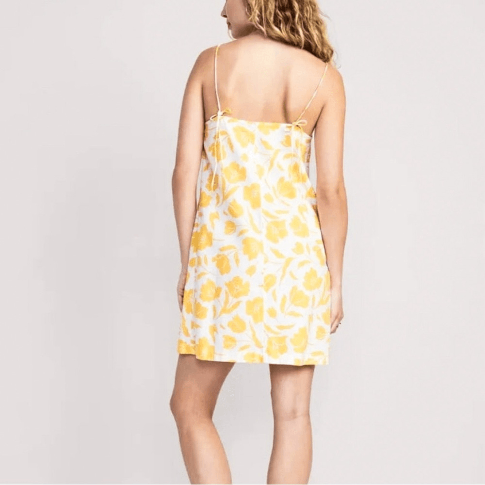 Old Navy Floral Linen Sleeveless Square-Neck Mini Dress NEW Size Small