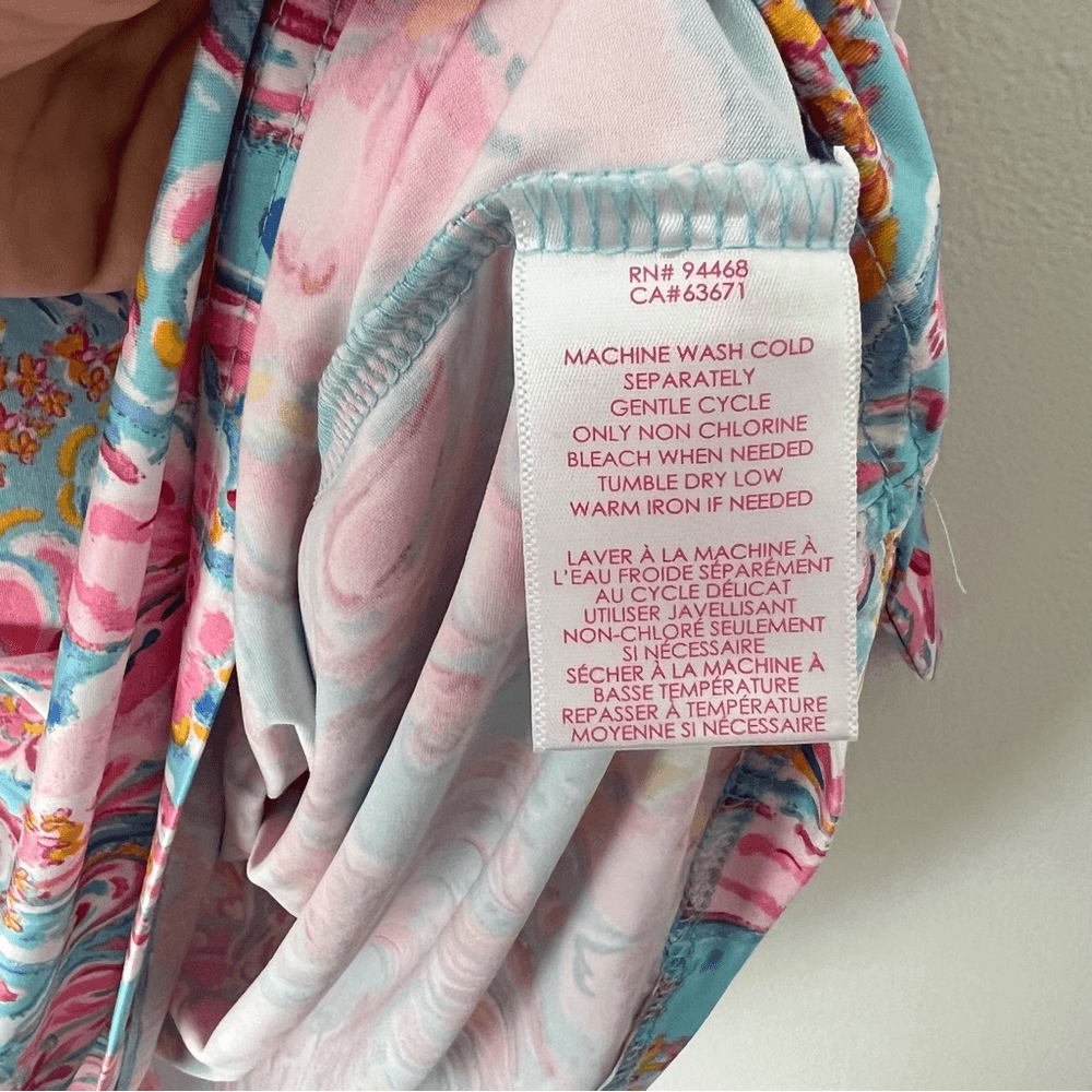 Stella Parker Bayou Blooms UPF50 Tunic Dress NEW Size XXL Pink Blue Floral Beach