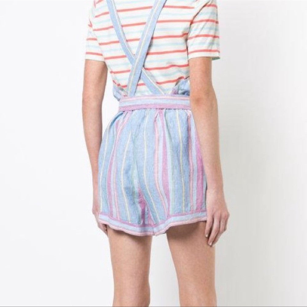 Frame Linen Striped Romper NEW Size Small