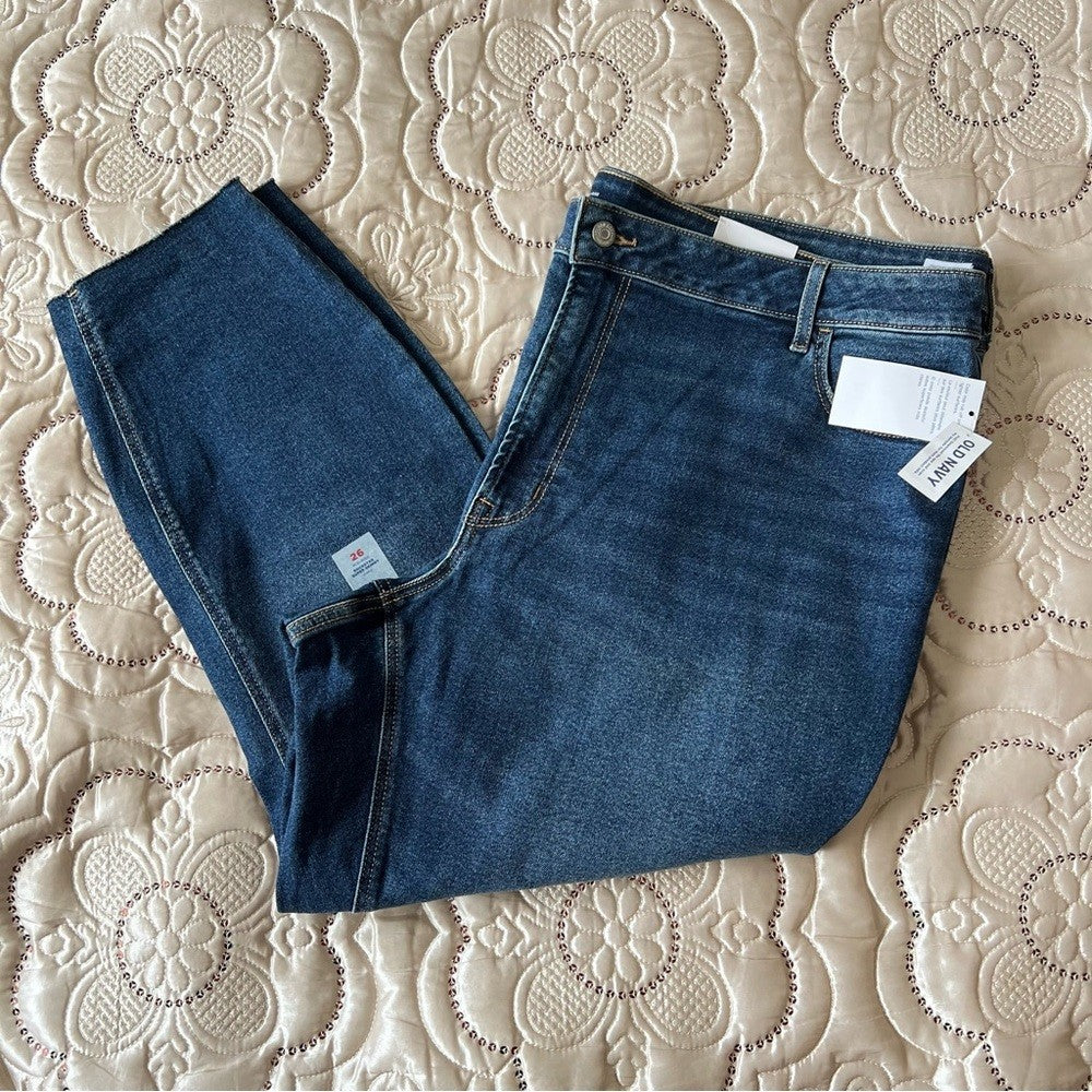 Old Navy Mid-Rise Rockstar Super-Skinny Cut-Off Ankle Jeans NEW Plus Size 26