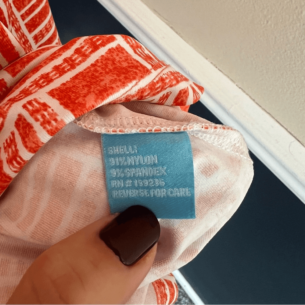 J. McLaughlin Joanna Catalina Cloth Shift Mini Dress Orange Coral Size Small