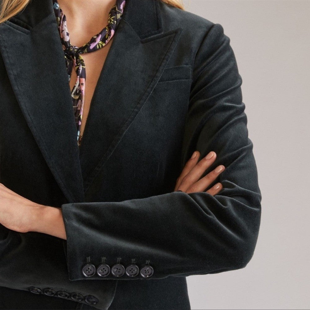 Anthropologie | Paige Chelsea Velvet Blazer Jacket NEW Size XSmall