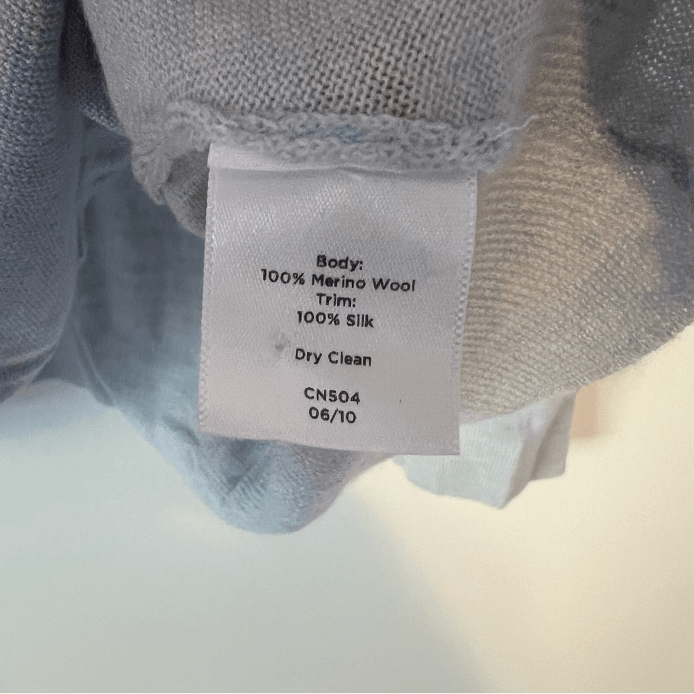 Talbots Italian Merino Wool Sweater Cardigan NEW Plus Size 2X Silk Trim