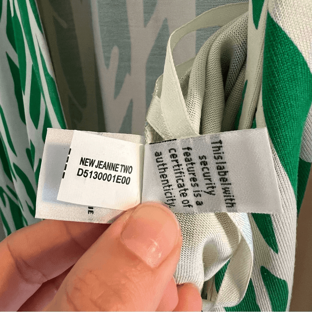 Diane von Furstenberg New Jeanne Two Silk Wrap Mini Dress Size 2 Long Sleeve