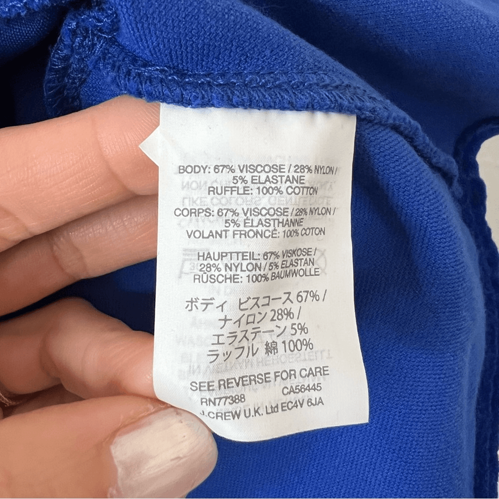 J. Crew Royal Blue Peplum Tank Top NEW Size Small