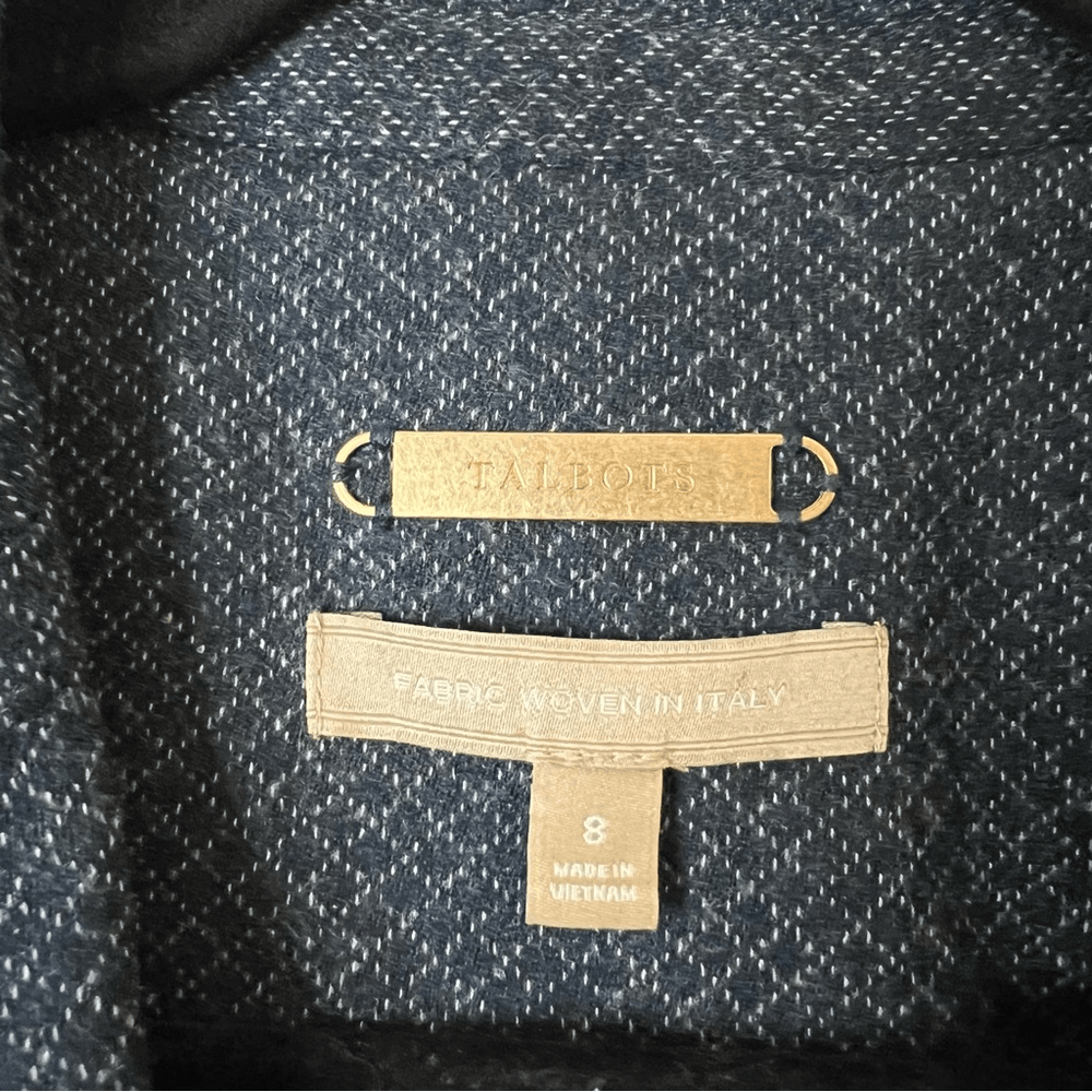 Talbots Italian Wool Blazer Jacket Size 8