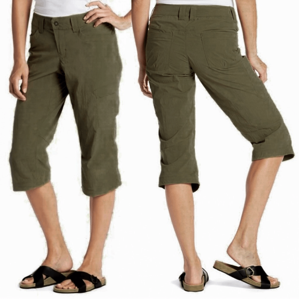 ARCTERYX Womens Cropped Cargo Capri Pants in Green Size 14 Outdoor Hiking
