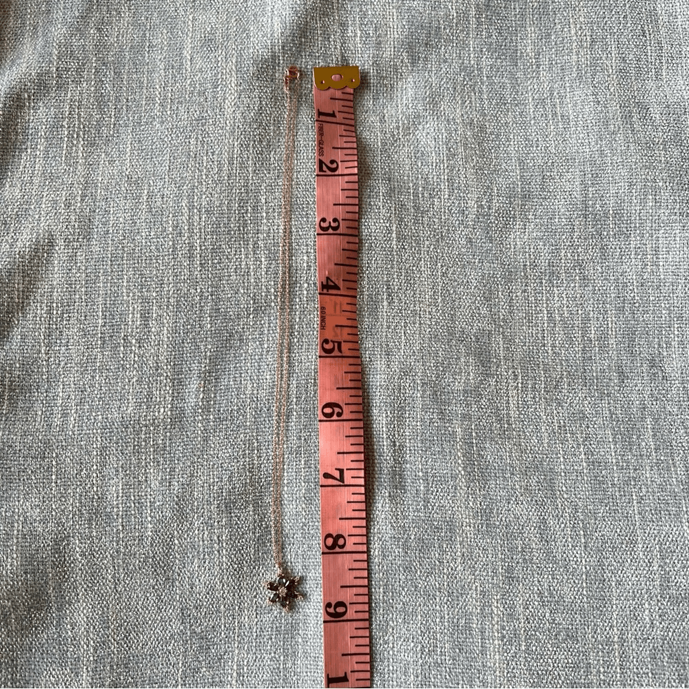 925 Silver Rose Plated Lotus Flower Necklace NEW