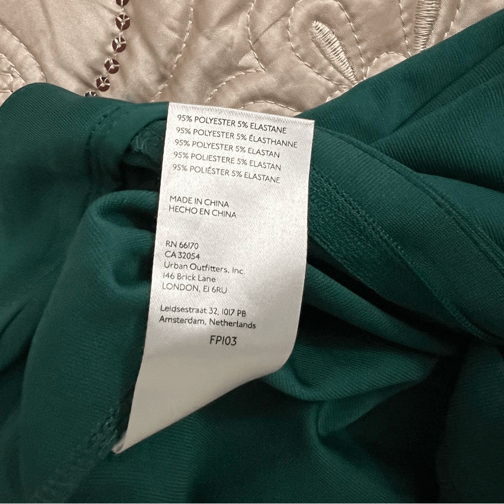 Anthropologie Flat White Flare Pants in Green NEW Size Medium