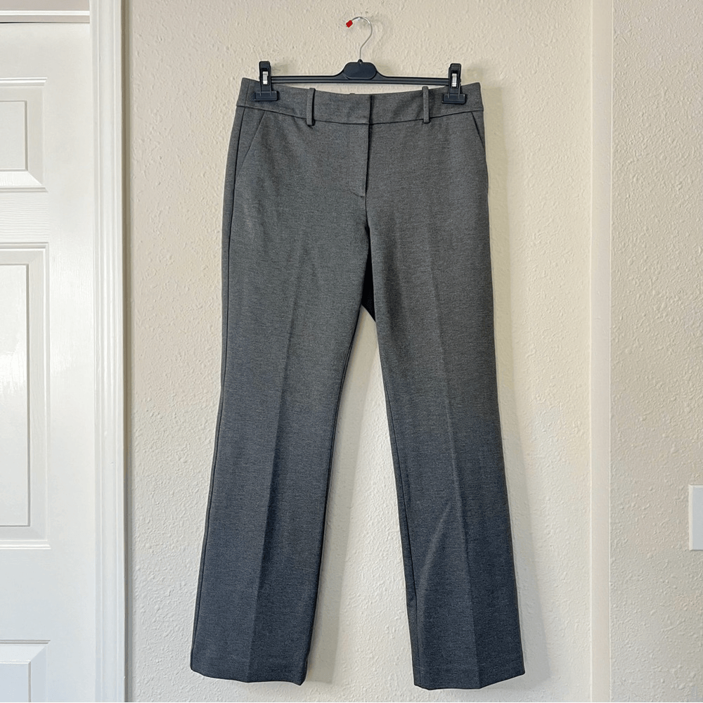 Talbots Soho Trouser Straight Leg Ponte Dress Pants in Gray Size 10