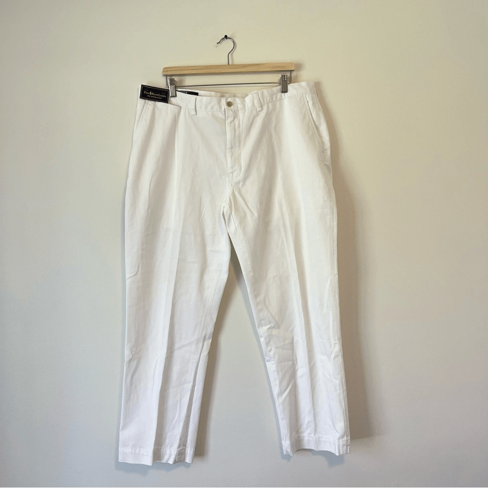 POLO RALPH LAUREN Men's Suffield White Chino Pants NEW 40x30