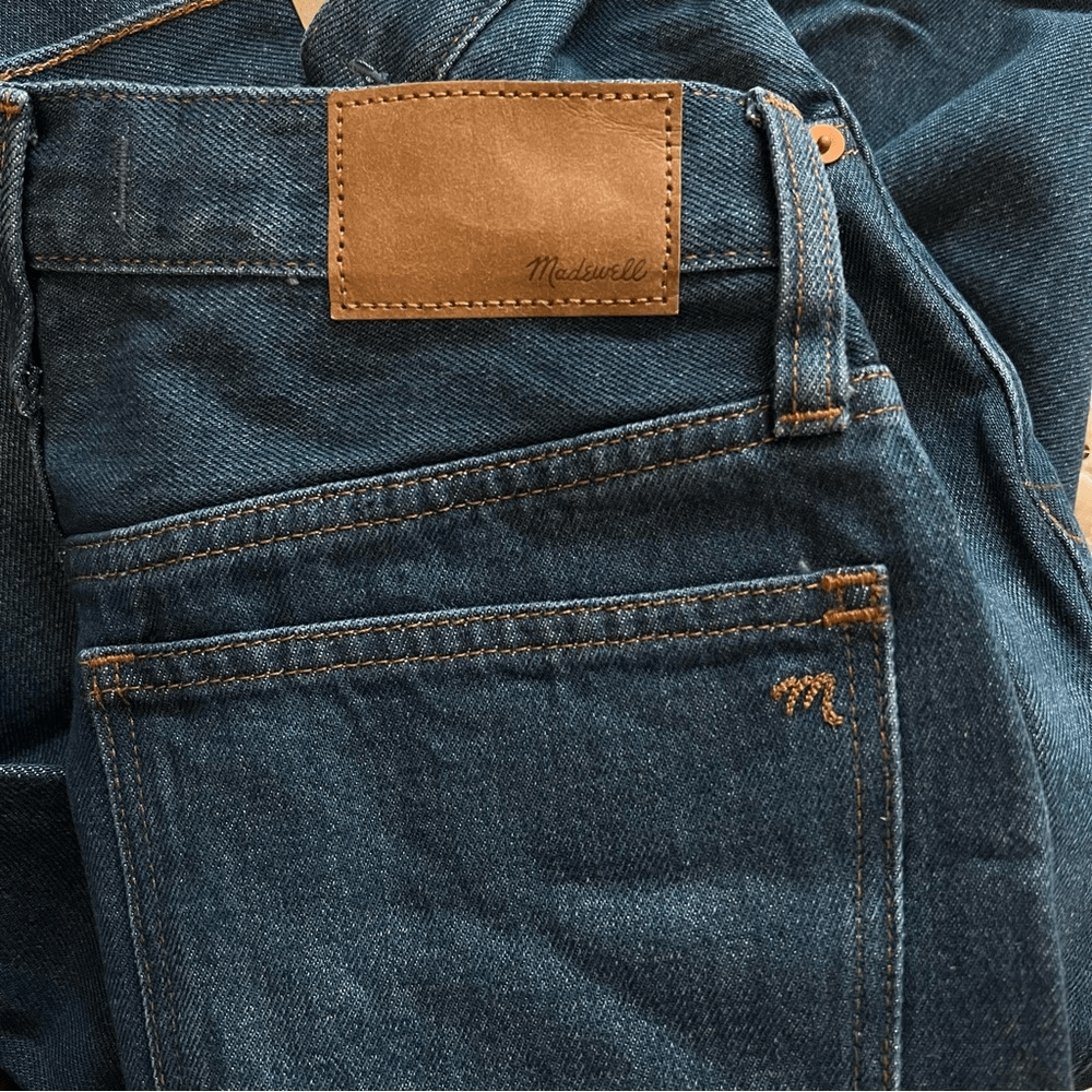 Madewell Baggy Straight Jeans in Dark Worn Indigo Wash size 26