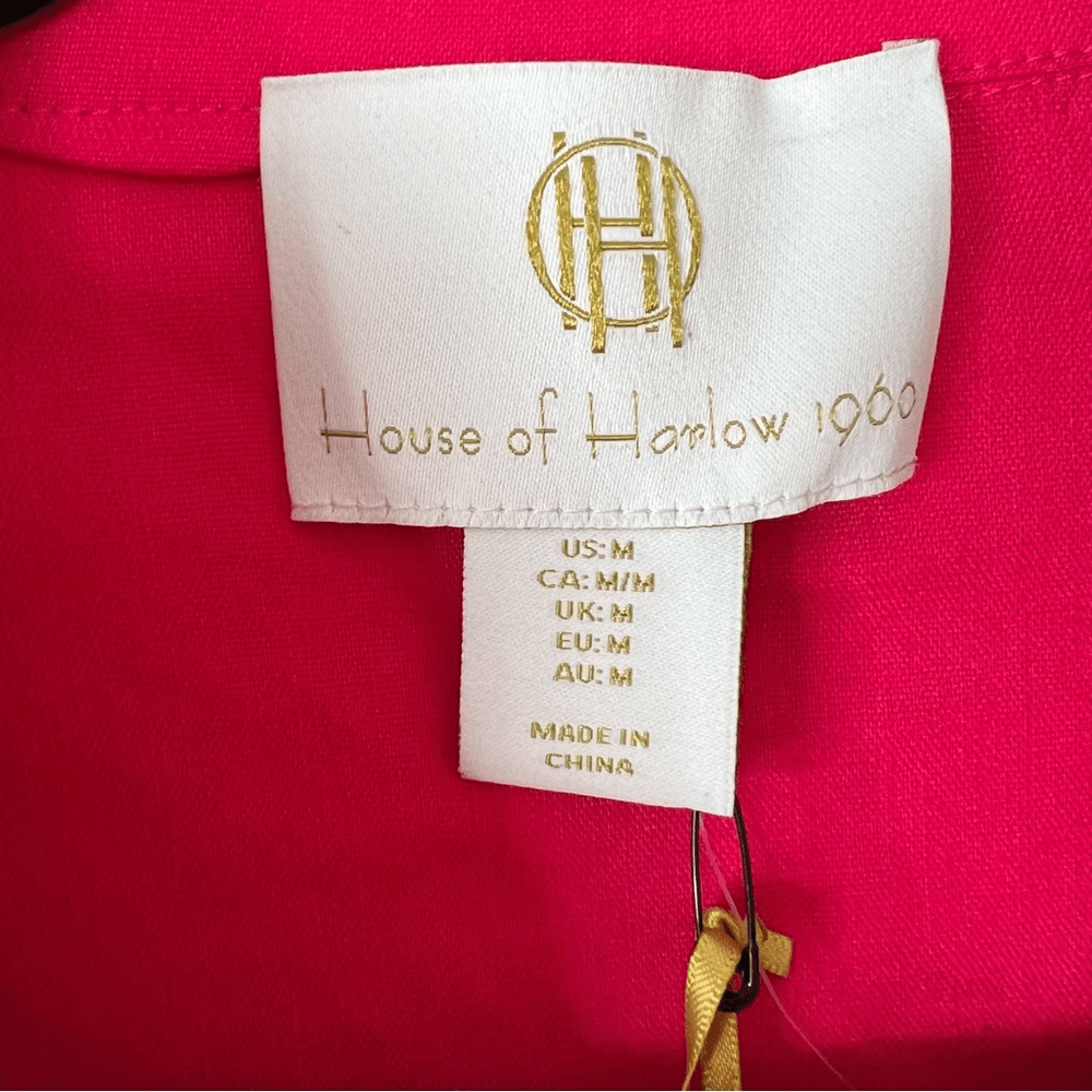 House of Harlow Linen Blend Blazer in Pink NEW Size Medium