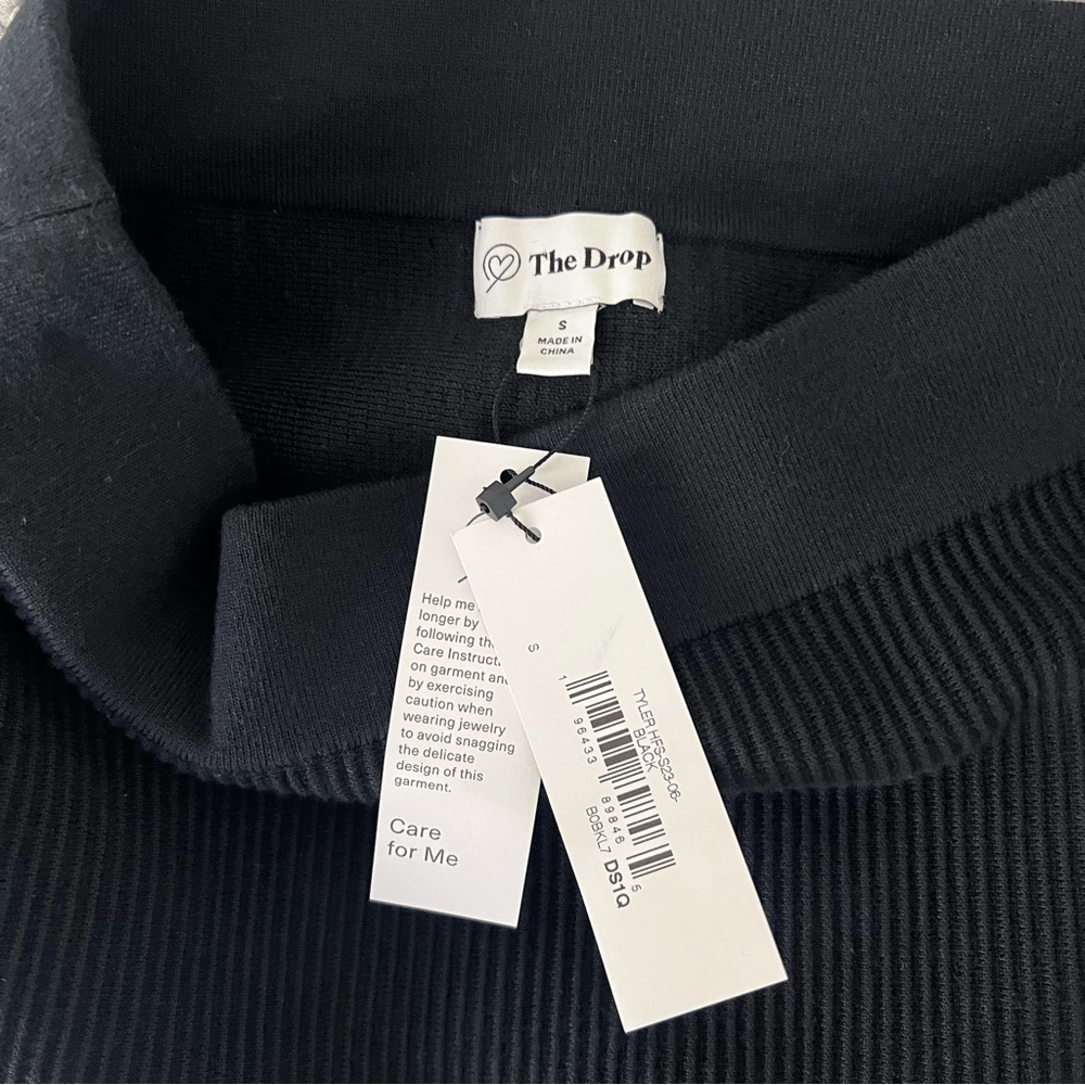 The Drop Tyler Ribbed Black Maxi Knit Skirt NEW Size Small