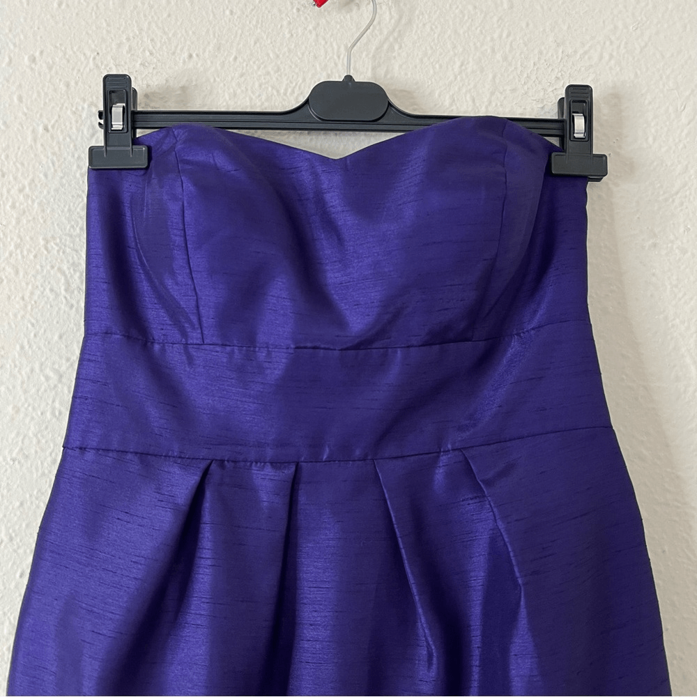 Jenny Yoo Parker Shantung Strapless Mini Cocktail Dress Size 10