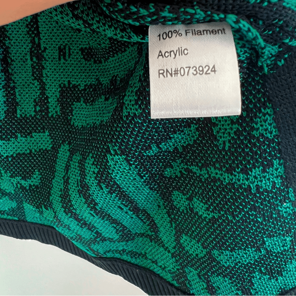 Ming Wang Knit Cardigan Jacket in Green and Black Plus Size 3X Open Front