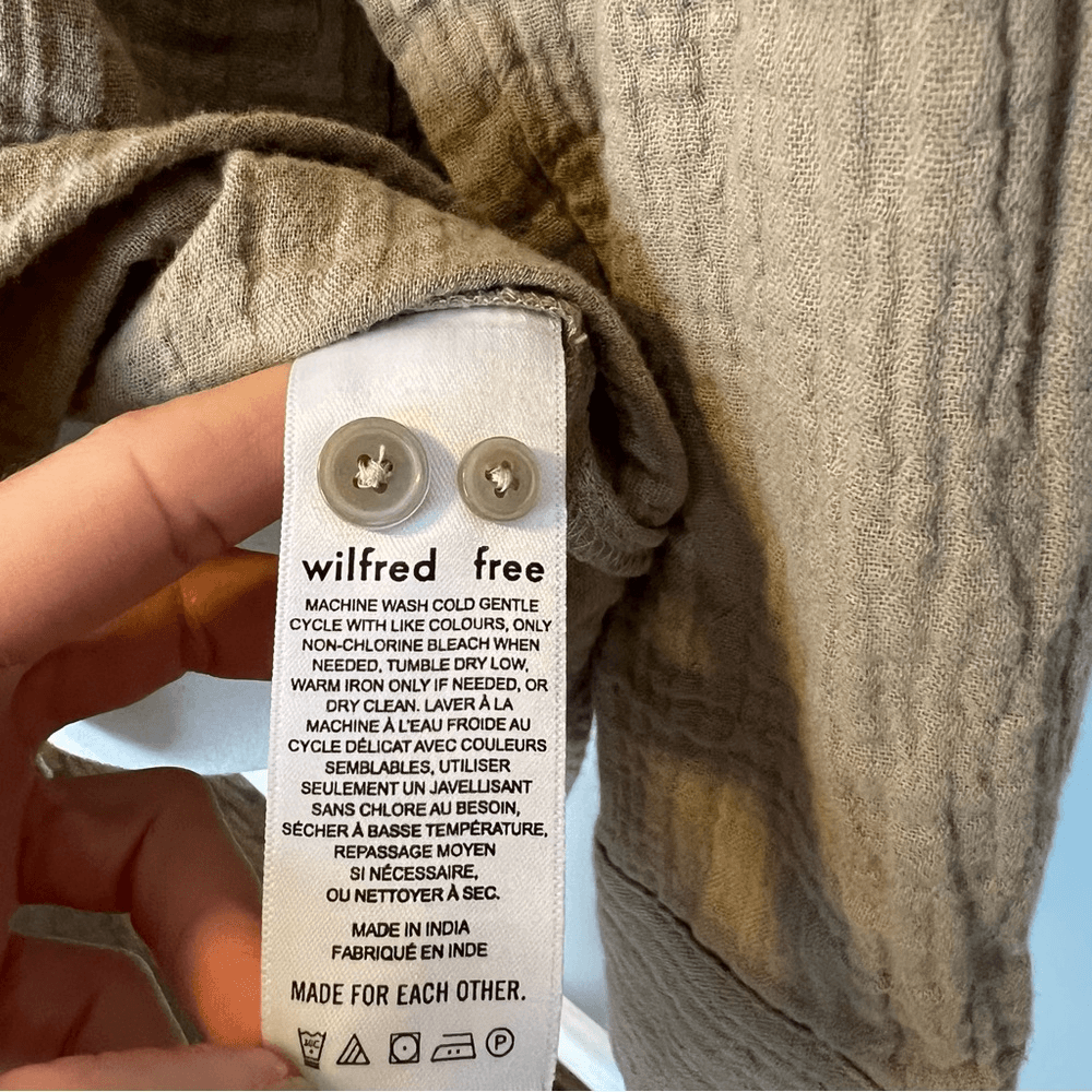 Aritzia Wilfred Free Sail Gauze Button Down Shirt Size 2XS