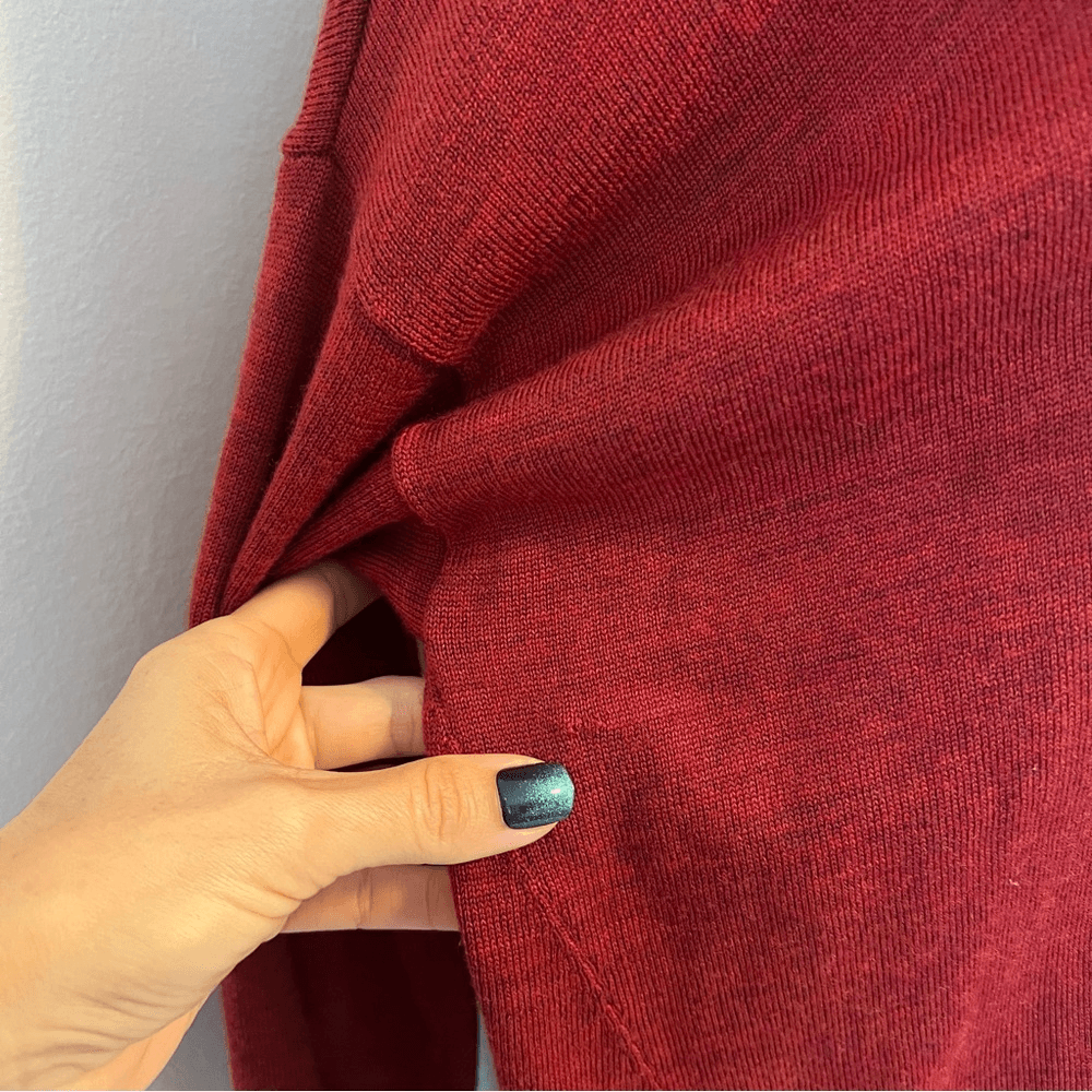 Eileen Fisher 100% Merino Wool Mock Tunic Sweater Mock Neck Size Small Oversized