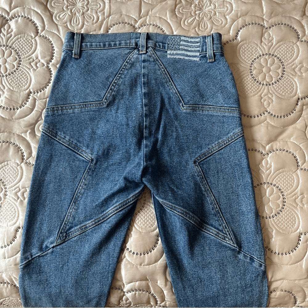 Revice High Rise Star Venus Crop Jeans Medium Wash Size 27