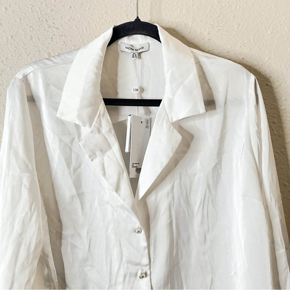 Nadine Merabi Taylor White Shirt NEW Size XXL Bridal Shower Classic