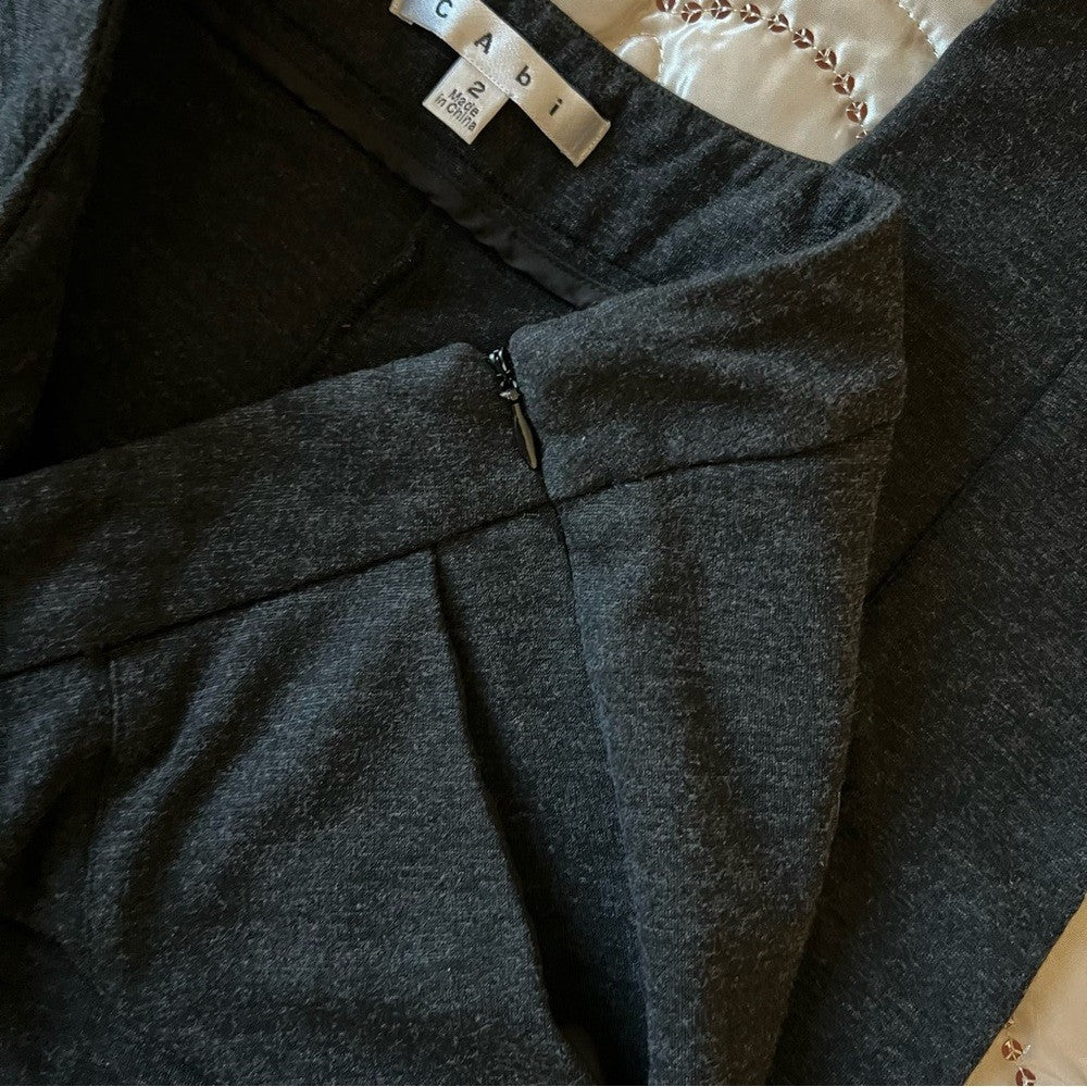 Cabi Heather Black Audrey Skinny Ankle Pants Leggings Size 2