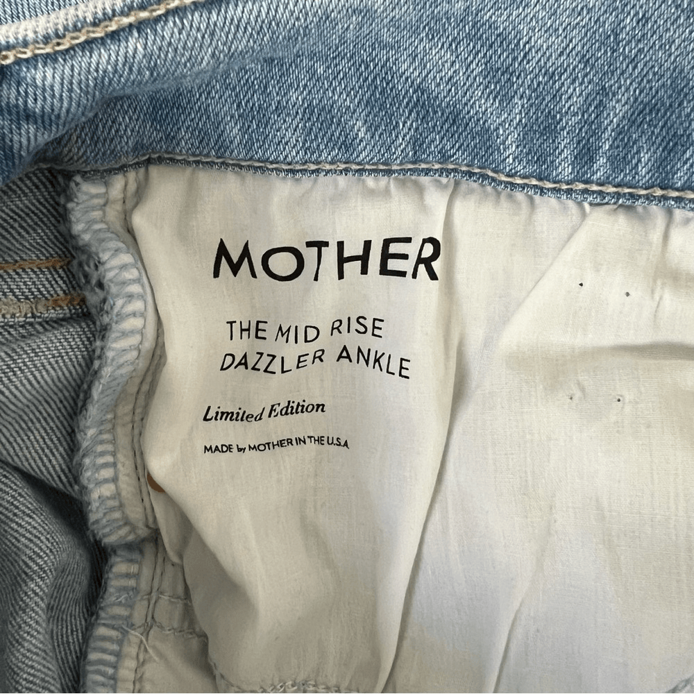 MOTHER The Mid Rise Dazzler Ankle Jeans Size 29 Limited Edition