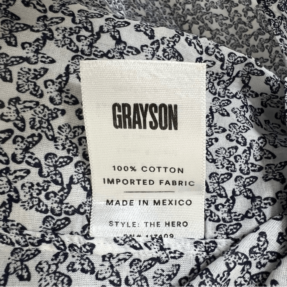 Grayson The Hero Butterfly Print Button Up Shirt Size XL