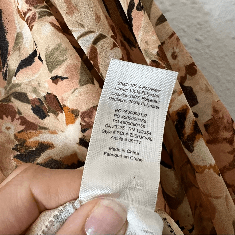 Aritzia Wilfred Lourdes Floral Long Sleeve Blouse Size XS