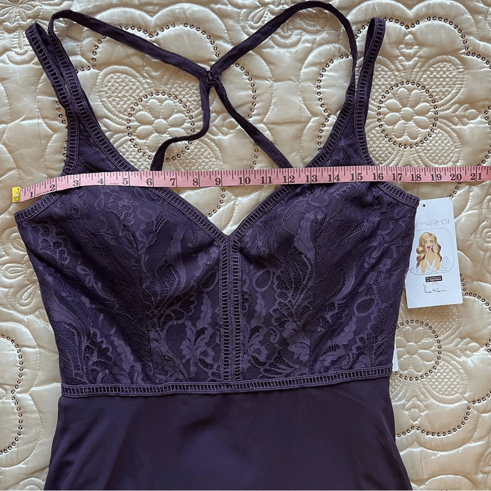 Hayley Paige 5864 Lace Bodice Chiffon A-Line Bridesmaid Maxi Dress Formal Gown