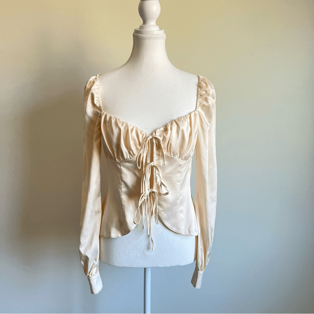 REVOLVE Majorelle Waldorf Top in Ivory Size Small