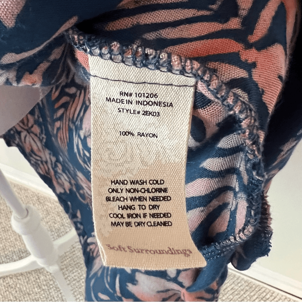 Soft Surroundings Tropical Floral Kimono Top Size Medium